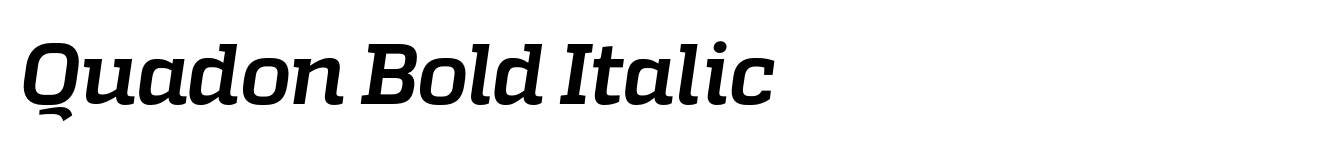 Quadon Bold Italic